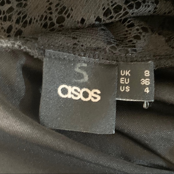 ASOS Black Lace Tank Dress Women's Size 4 - Picture 15 of 16
